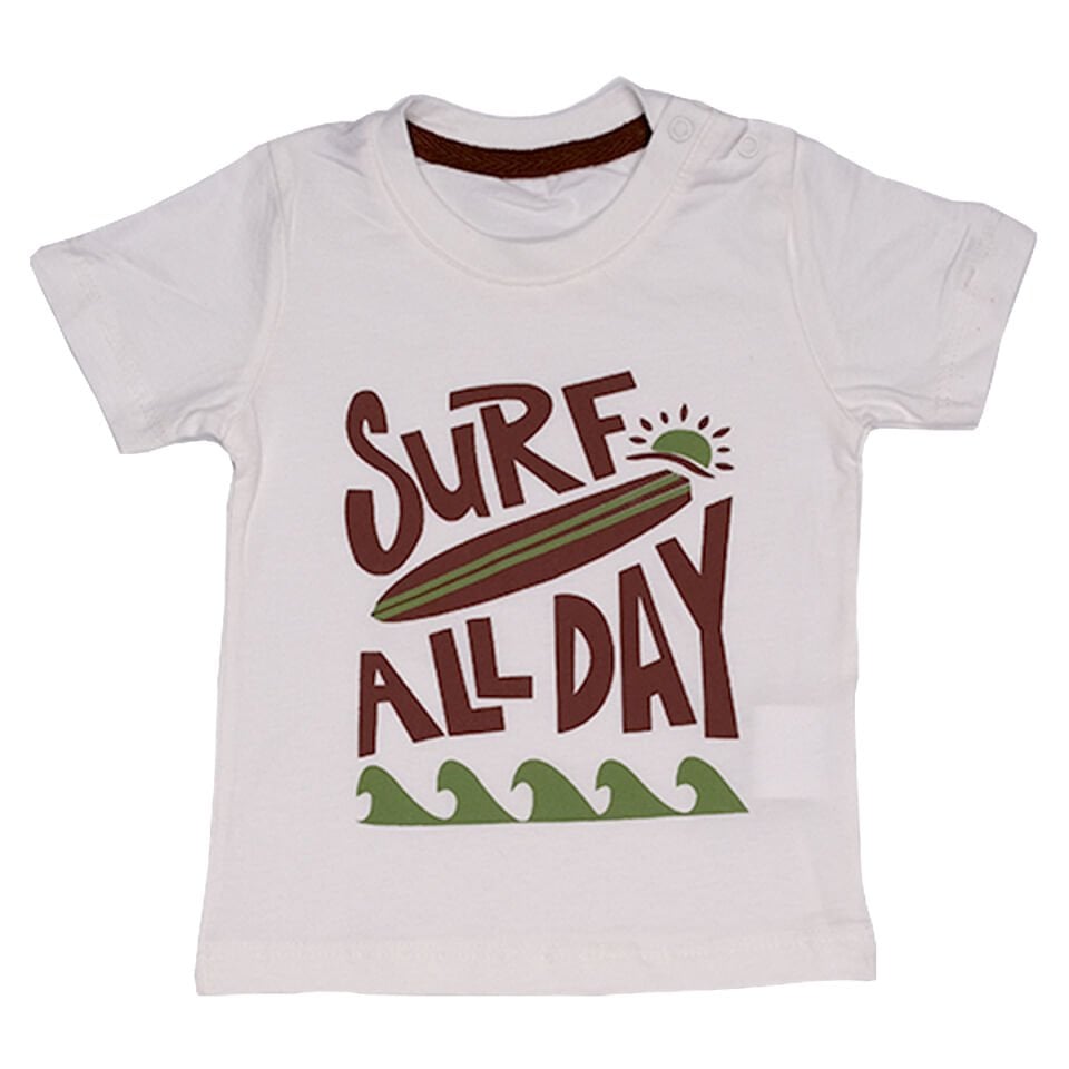 Surf All Day 3’lü Erkek Bebek Takım – Gömlek, Tişört ve Pantolon